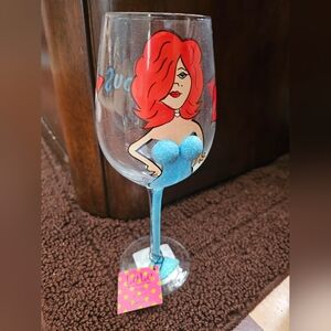 Fabulous Colorful Wine Glass By Lulu- NWT